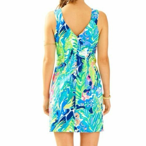 Lily Pulitzer Largo Shift Tropical Lace Print Sleeveless Dress 00 - Picture 4 of 12
